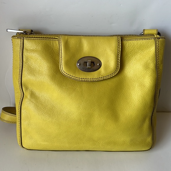 Fossil Marlow Crossbody Bag Leather Citrus Shoulder Bag New - Picture 14 of 16